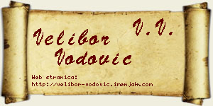 Velibor Vodović vizit kartica